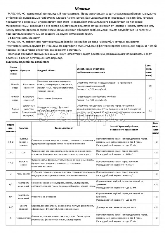Протравитель Максим Форте 1 л